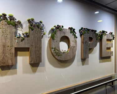 HOPE picture art on a cruise ship