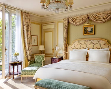 Luxury bedroom at Le Ritz Paris Hotel