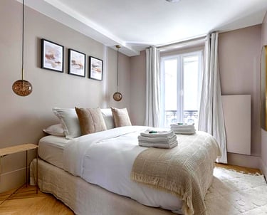 a beautiful bedroom in paris