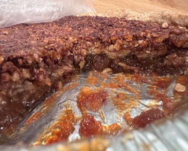 chocolate and bourbon pecan pie