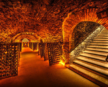 Cellars of Champagne in Epernay France