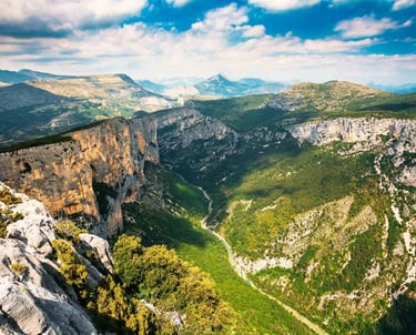 gorges du Verdon canyon from above