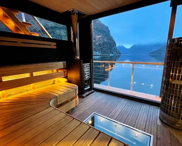 Sauna on fjord Norway