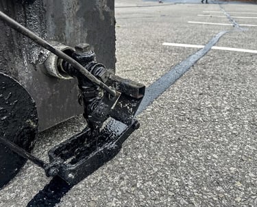 Crack repair and sealant using high quality hot rubber