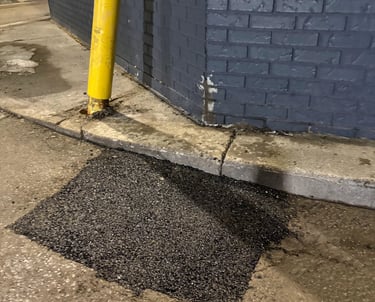 Drivethru Pothole Repair Finished and Compacted