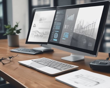 A professional consultant discussing strategies with clients in a modern office.