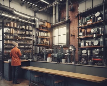 A professional consultant discussing strategies with clients in a modern office.