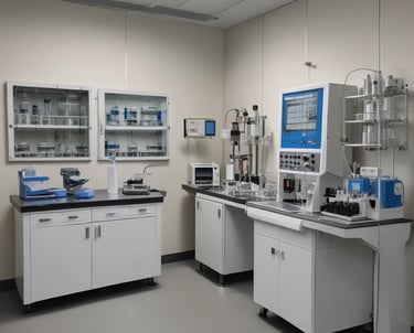 A professional consultant discussing strategies with clients in a modern office.