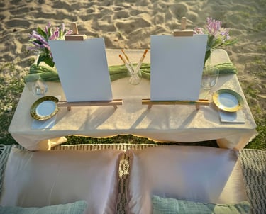 painting on the beach in Honolulu, Hawaii 