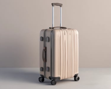 A clean, modern storage facility with neatly arranged luggage.