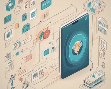 A team brainstorming ideas around a table with laptops and notepads.