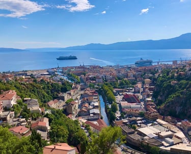 over view of Rijeka, Croatia