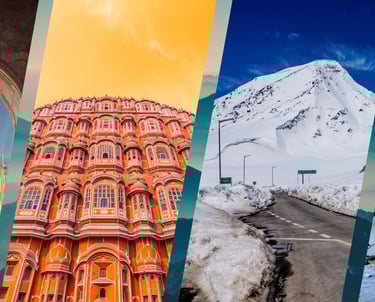 taj mahal hawa mahal himachal and kedarnath temple