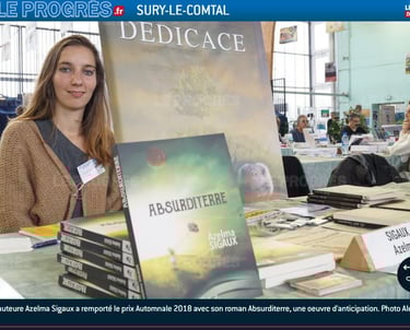 article la tribune le progrès loire sury le comtal 1er prix automnales du livre azelma sigaux absurditerre