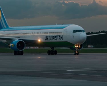 Uzairways, airplane