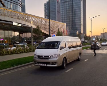 White miniven, Tashkent Uzbekistan