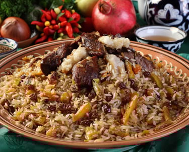 Uzbek Plov At The Table