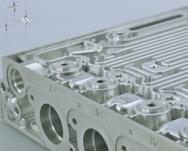 CNC processed metal part