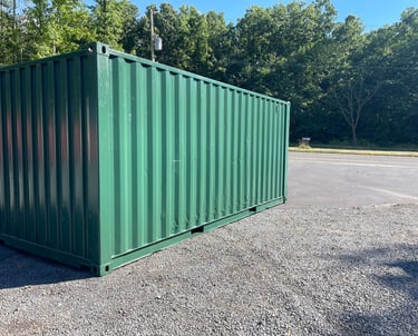 20' steel storage container for rent or sale