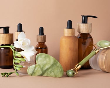 conjunto de productos de belleza