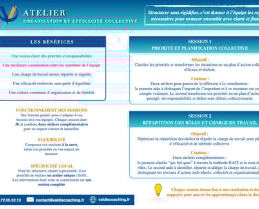 Organisation et efficacité collective - atelier coaching d'équipe