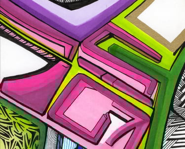 a painting of a colorful abstract painting of a colorful abstract painting