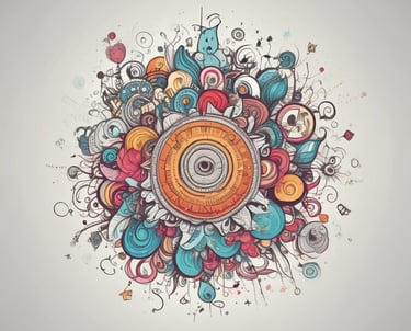 white and black abstract painting