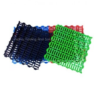 Image of Plastic slatted flooring in 4 different colours
