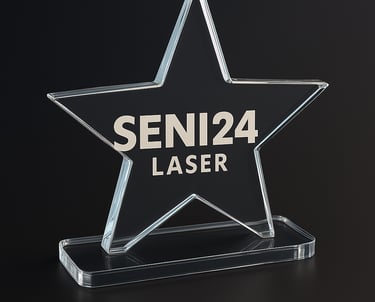 Trophée Plexiglas découpe et gravure laser