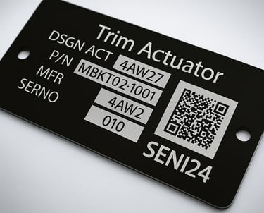 Plaque industrielle gravure laser