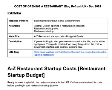 Toast blog post screenshot