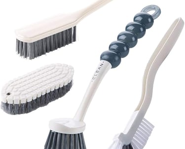 a variety of brushes and brushes for cleaning