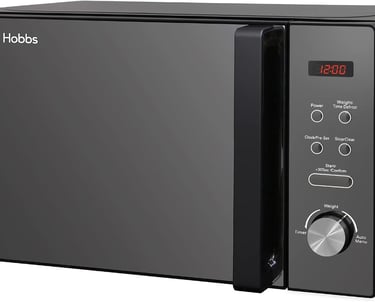 a microwave oven with a digital display of the oven