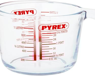 a measuring cup with a measuring scale and measuring scale