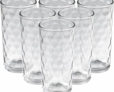 a group of glasses with a white background