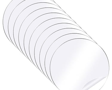 a set of six round mirrors with a white background