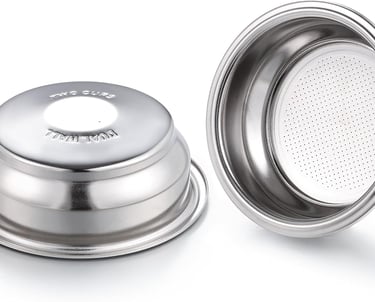 a stainless steel strainer with a strainer and a strainer