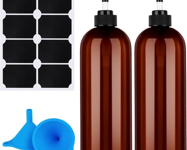 a bottle of liquid soap with a soap dispenser