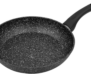 a panini style pan with a black coating