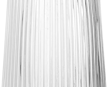 a glass vase with a pleated glass vase