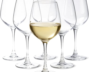 a group of wine glasses with wine glasses on them