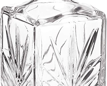 a glass bottle of liquor with a glass bottle of liquor