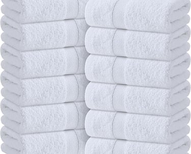 a stack of towels with a stack of towels