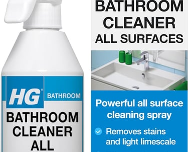a bathroom with a spray bottle and a spray bottle