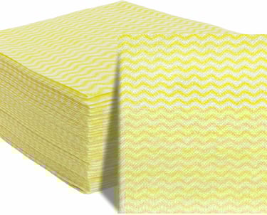 a pair of yellow chevrons on a white background