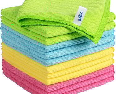 a stack of towels and a stack of towels