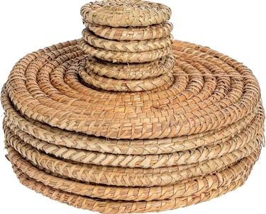 a stack of wickers with a stack of wickers