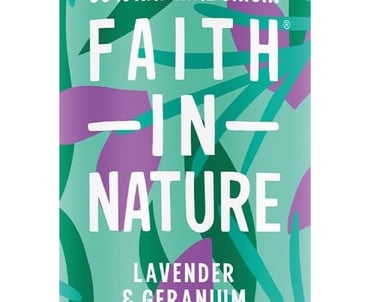a bottle of faith in nature hand sanitizing lotion