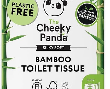 a box of toilet paper with a panda bear on it