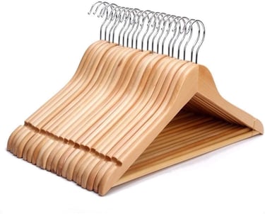 a wooden hanger with a wooden hanger and a wooden hanger